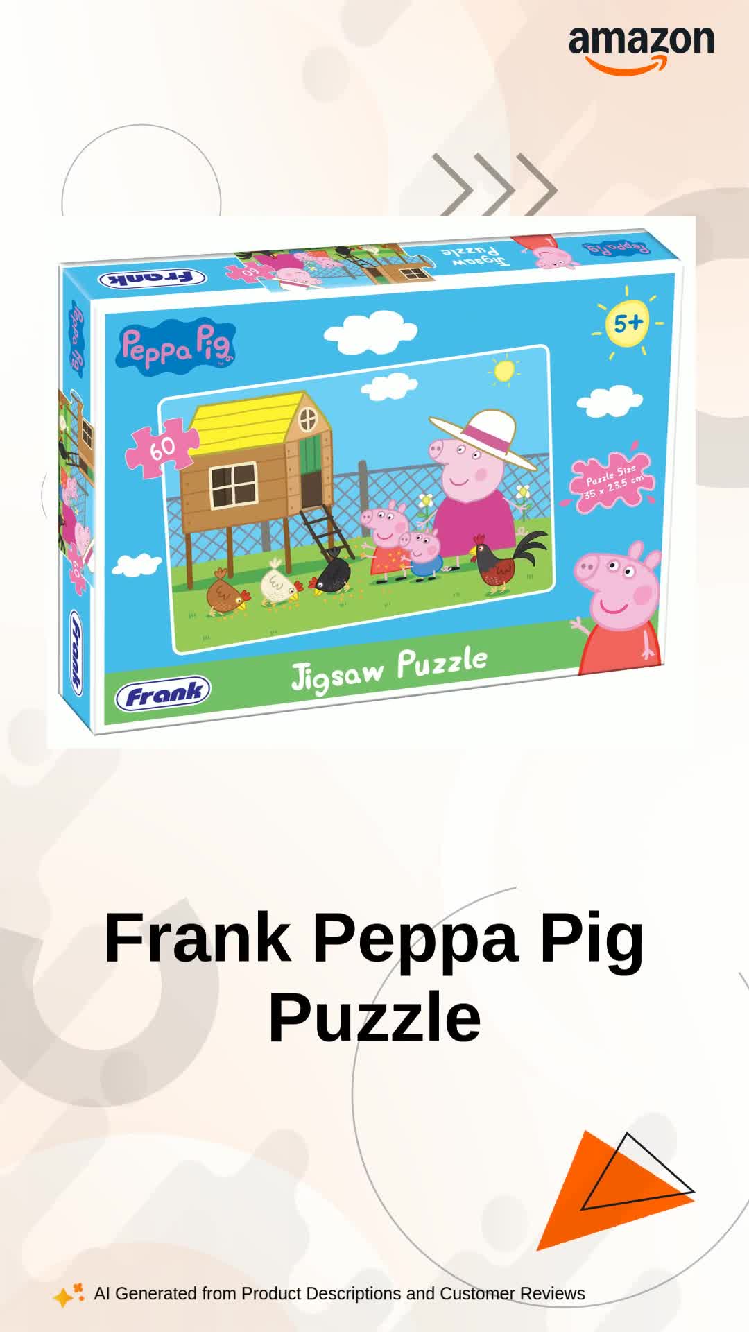 Buy Frank Peppa Pig Jigsaw Puzzle (60 Pieces) for Kids Above 5+